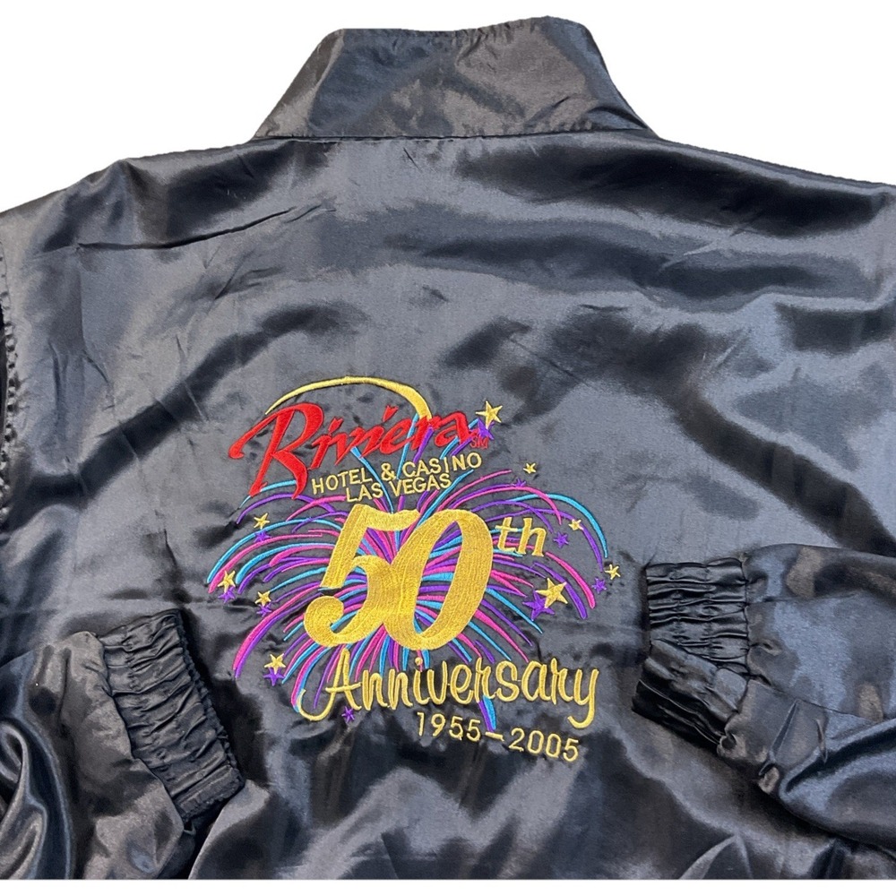 Vintage Riviera Casino Las‎ Vegas Jacket 2XL Embroidered Satin 50th Anniversary